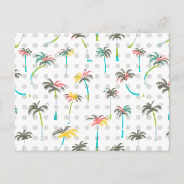Carte Postale Aquarelle Palmiers 2 (Devant)
