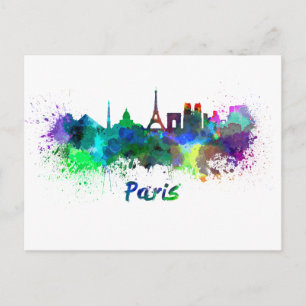 Carte Postale Aquarelle parisienne