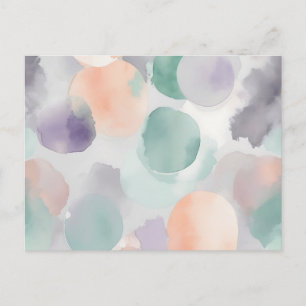 Carte Postale Aquarelle Pastel douce
