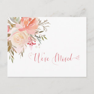 Carte Postale Aquarelle Peach and Pink Nous avons déplacé le Fai