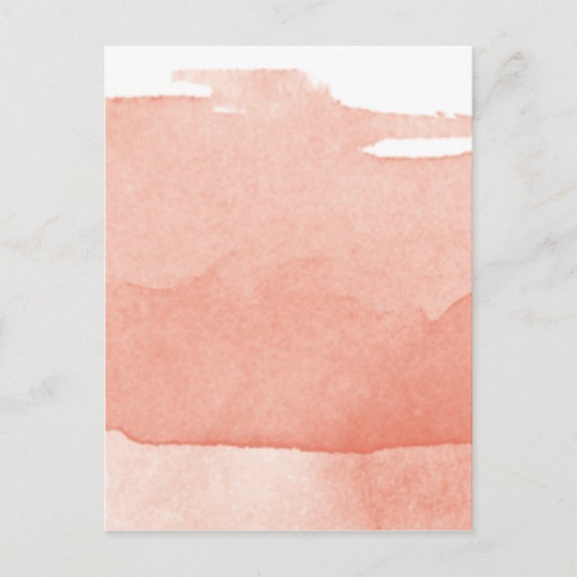 Carte Postale Aquarelle Peinture Coral rose Ombre Art Moderne (Devant)