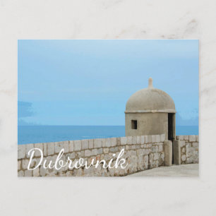 Carte Postale Aquarelle peinture de la muraille de Dubrovnik