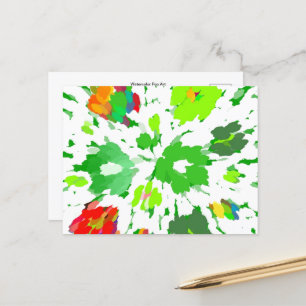 Carte Postale Aquarelle Pop Art Floral
