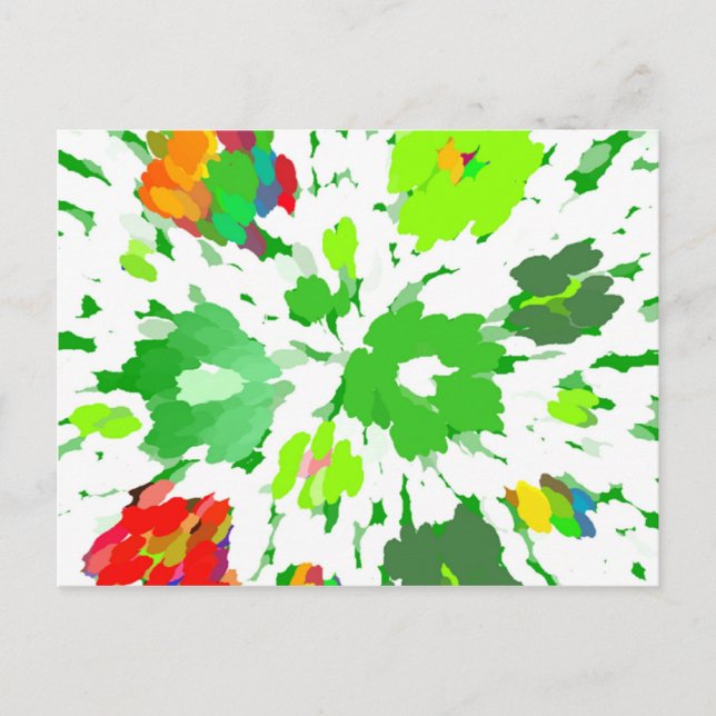 Carte Postale Aquarelle Pop Art Floral (Devant)
