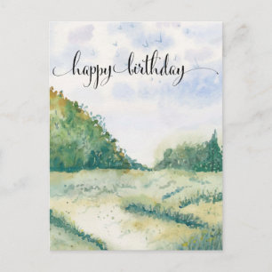 Carte postale Aquarelle pour lui, Aquarelle Fields