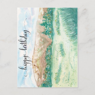 Carte postale aquarelle pour lui, Montagnes aquare