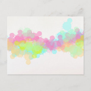 Carte Postale Aquarelle Rainbow multicolore Conception abstraite