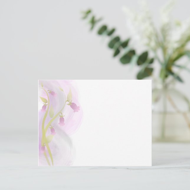Carte Postale Aquarelle rose pâle (Debout devant)