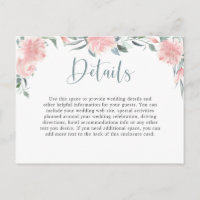 Aquarelle rose rond Détails du Mariage de fleurs