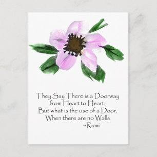 Carte postale aquarelle Rumi de porte