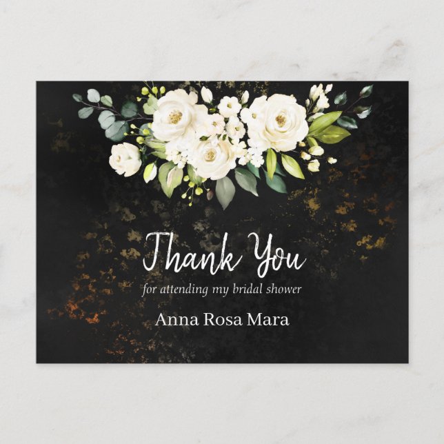 Carte Postale *~* Aquarelle Russe Rose Fête des mariées (Devant)