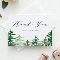 Aquarelle rustique Bois Mariage Merci