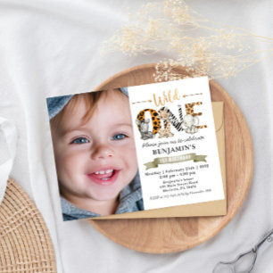 Carte Postale Aquarelle sauvage Safari Animaux Anniversaire