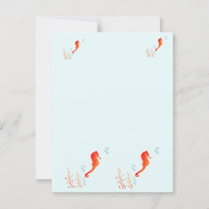 Carte Postale Aquarelle Seahorse Mug - Cute Ocean Animal Cup pou