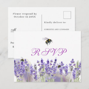 Carte Postale Aquarelle Simple Elegant Boho Wedding RSVP