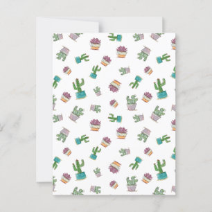 Carte Postale Aquarelle Succulent et Plante Cactus Motif
