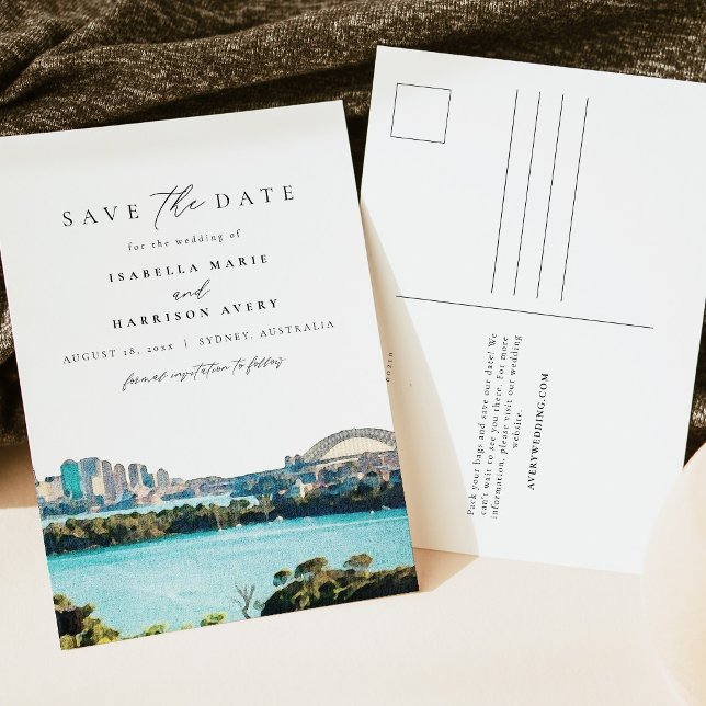 Carte Postale Aquarelle Sydney Australie Destination (Créateur téléchargé)