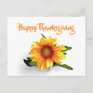 Carte postale aquarelle tournesol
