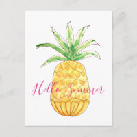 Aquarelle tropicale d'ananas été
