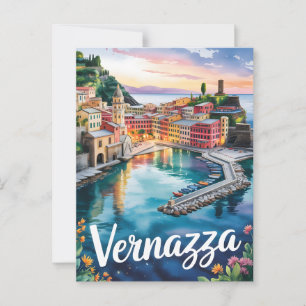 Carte Postale Aquarelle Vernazza