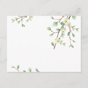 Carte Postale Aquarelle vert pâle