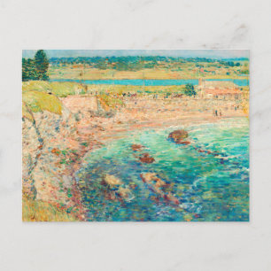 Carte Postale Aquarelle vintage Beach Cliff Art