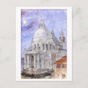 Carte Postale Aquarelle vintage de Santa Maria Della Salute