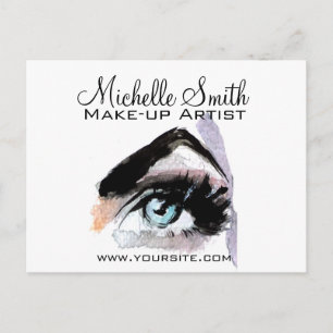 Carte Postale Aquarelle yeux de foudre extension maquillage marq