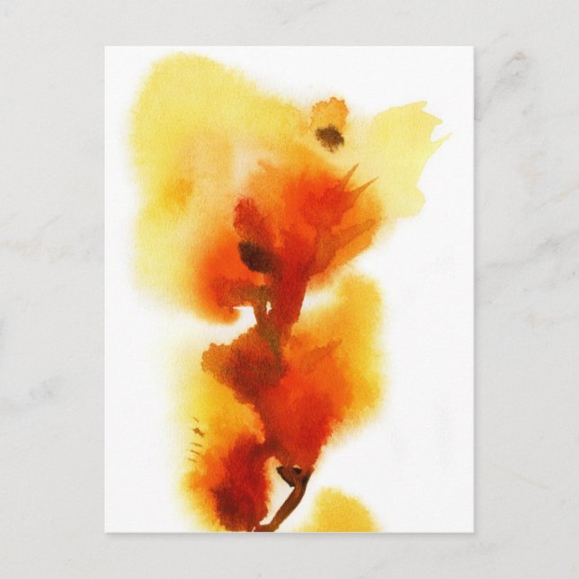 Carte Postale aquarelles florales Abstraites 2 (Devant)