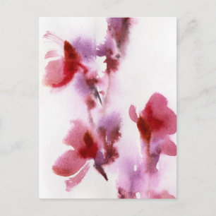 Carte Postale aquarelles florales Abstraites 3