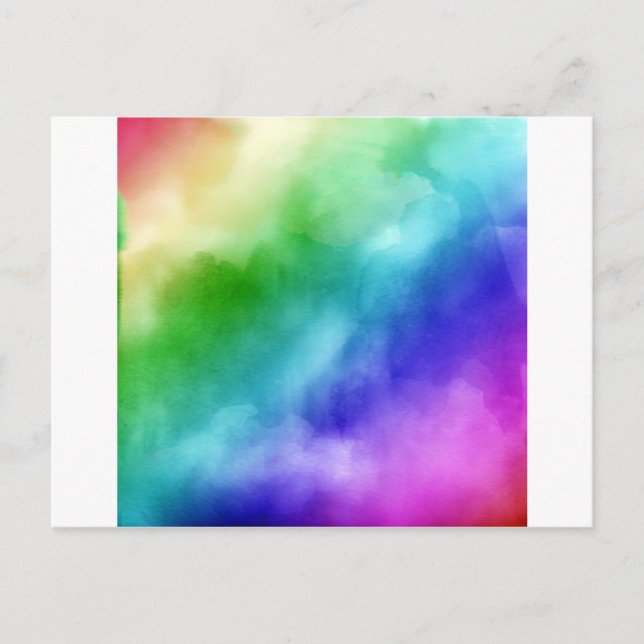 Carte Postale Aquarelles Rainbow (Devant)