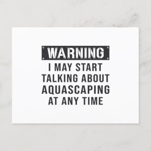 Carte Postale Aquarist Aquarium Avertissement Aquascapage Poisso