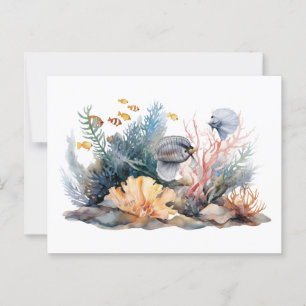 Carte Postale Aquarium peint en mer