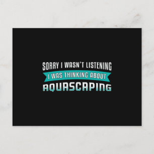 Carte Postale Aquarium Thinking About Aquascaping Funny Aquarist