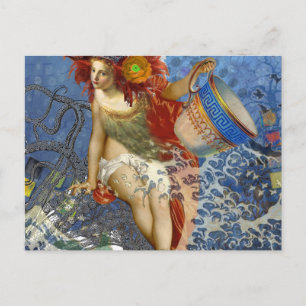 Carte Postale Aquarius Mermaid Bleu gothique