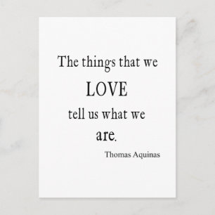 Carte Postale Aquinas vintage Aime Citation Inspirationnelle / C