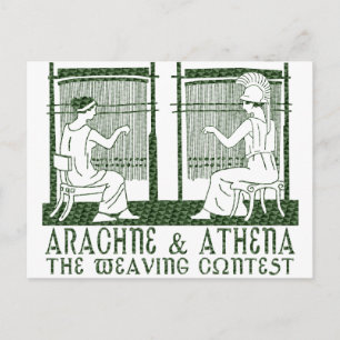 Carte Postale Arachne contre Athena