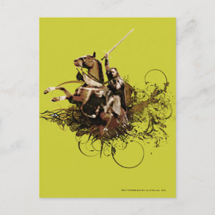 Carte Postale Aragorn équitation d'un cheval vectoriel collage