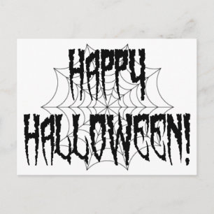 Carte Postale Araignée d'Halloween doigts et toile