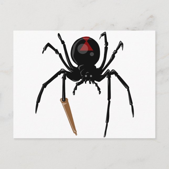 Carte Postale araignée noire (Devant)