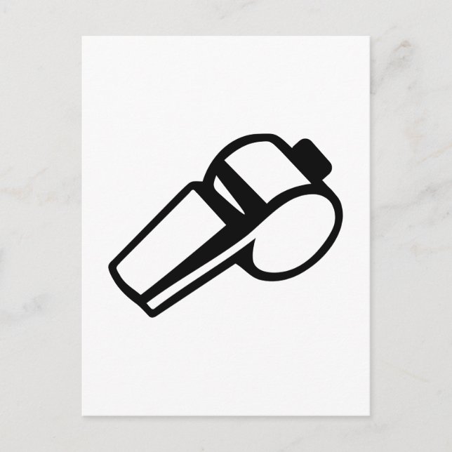 Carte Postale Arbitre entraîneur sifflet (Devant)