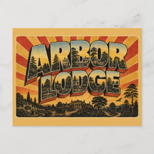 Carte Postale Arbor Lodge Nebraska Manoir Jardins Bois Art