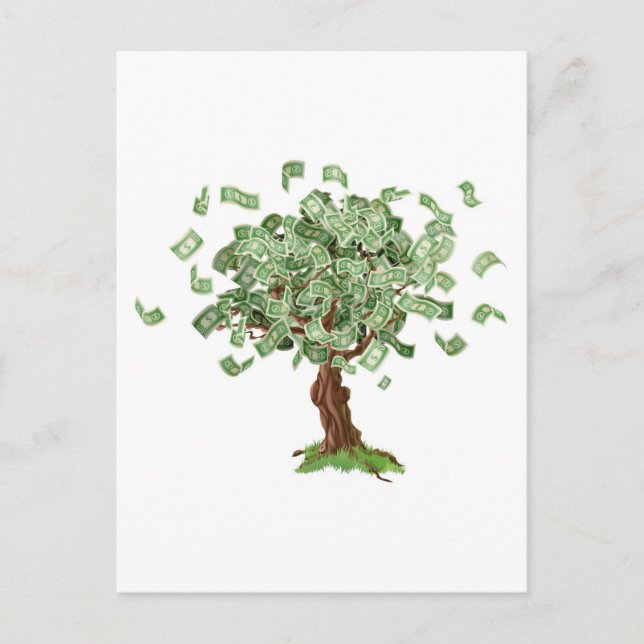 Carte Postale Arborescence d'économies d'argent (Devant)