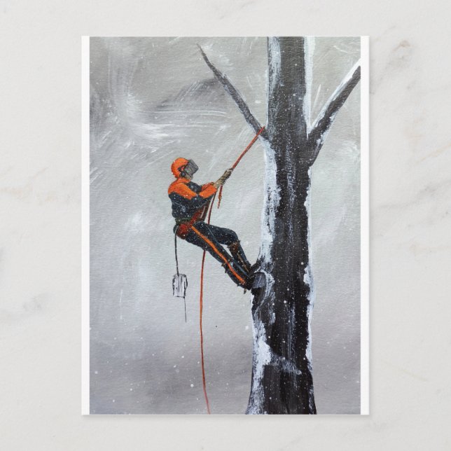 Carte Postale Arboriste Long Haul Husqvarna (Devant)