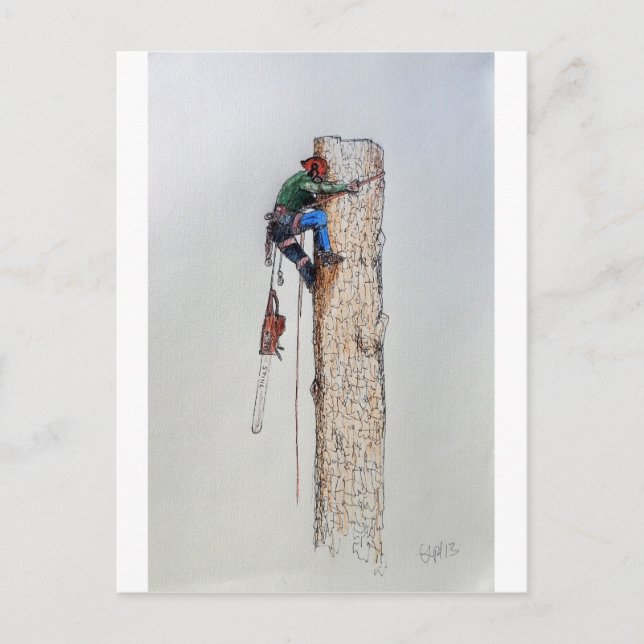 Carte Postale Arboriste Tree Surgeon (Devant)