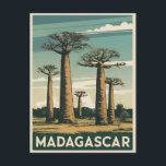 Carte Postale Arbre à baobab rétro Vintage voyage Madagascar<br><div class="desc">Entrez dans le monde enchanteur des baobabs de Madagascar avec ce design d'inspiration voyage vintage. Capturant la beauté unique et le charme intemporel de ces géants emblématiques, ce design vous transporte dans des paysages ensoleillés et une nature sauvage immaculée de Madagascar dans une esthétique rétro qui rappelle les affiches de...</div>