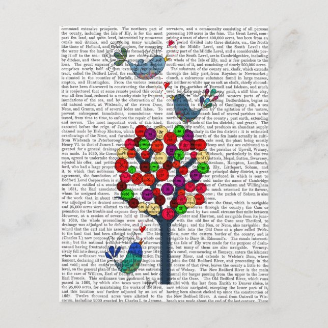 Carte Postale Arbre à boutons et oiseaux bleus (Devant)