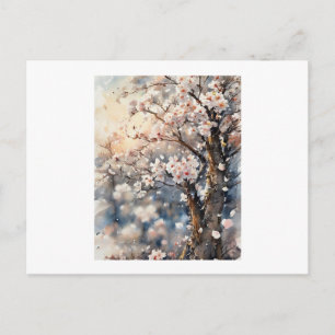 Carte Postale Arbre à fleurs de cerisier,