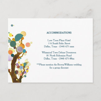 Carte Postale Arbre Art Turquoise Mariage Logement Boîtier