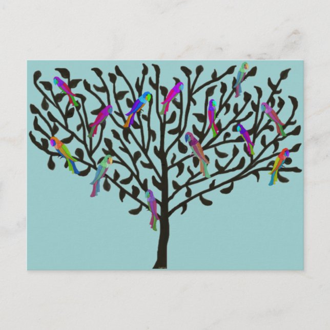 Carte postale Arbre aux perroquets (Devant)